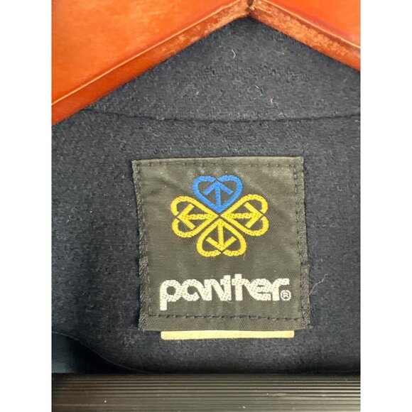 Vintage Pantter Wool Navy Blazer Jacket With Gold Buttons - Picture 3 of 7